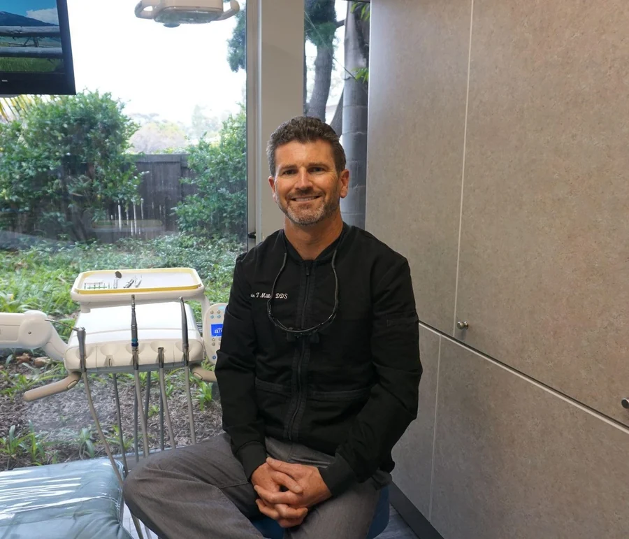 Dr. Kevin Miller in a treatment room at Dentistry in Paradise.